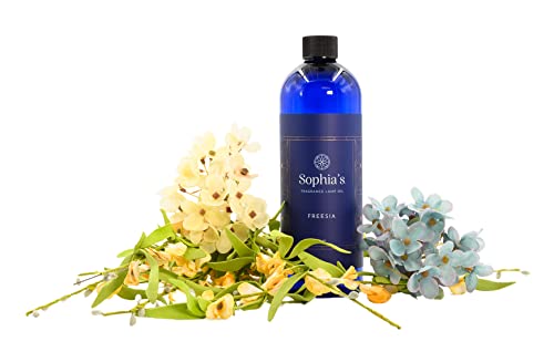 Sophia's Freesia Fragrance Lamp Oil Refills, Effusion Lamp Fragrance Oil for Redolere Lamps, Scented Lamp Oil for Fragrance Lamps, 16 Fluid Ounces of Catalytic Scented Oil Made in USA