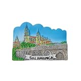 Salamanca España Imán para nevera 3D, recuerdo de viaje, decoración de nevera, calcomanía magnética para decoración de nevera, colección Craft