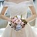 Amoleya Flower Bouquet, 6 Inch Vintage Wedding Bouquet Artificial Flowers for Bride and Bridesmaids