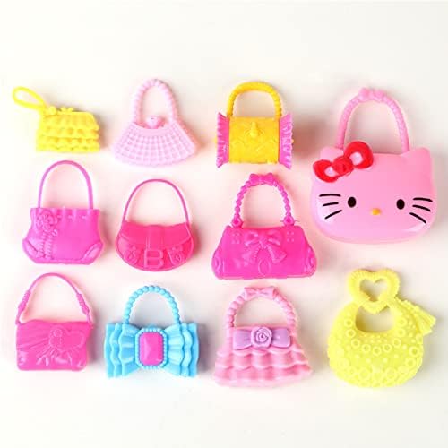 42 PCS Doll Clothes and Accessories Set, 15 Suspender Skirts 10 Shoes 12 Jewelry 5 Bags for 11.5 Inch Barbie Doll Girls Birthday (Random Style)