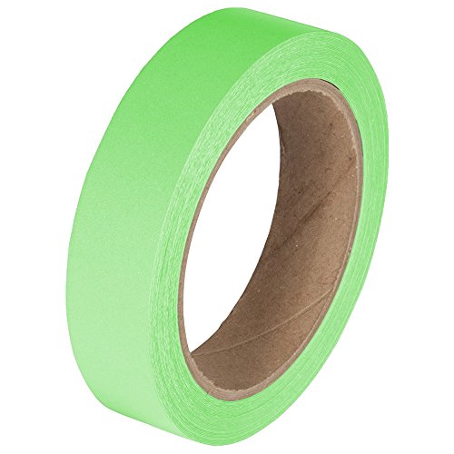 INCOM Manufacturing: Glow in the Dark Photoluminescent / Luminous Marking Safety Hazard Emergency Warning Adhesive Tape, 1 inch x 30 ft. Stairs, Walls, Exits, Neon Green