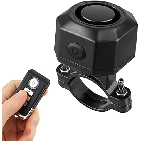 Rupse Bike Alarm, USB Rechargeable Burglar Vibration Motorcycle Alarm with Remote, 110dB Loud Waterproof Security Alarm System Sensitivity Adjustable Bicycle Alarm with Mount Tool Cover