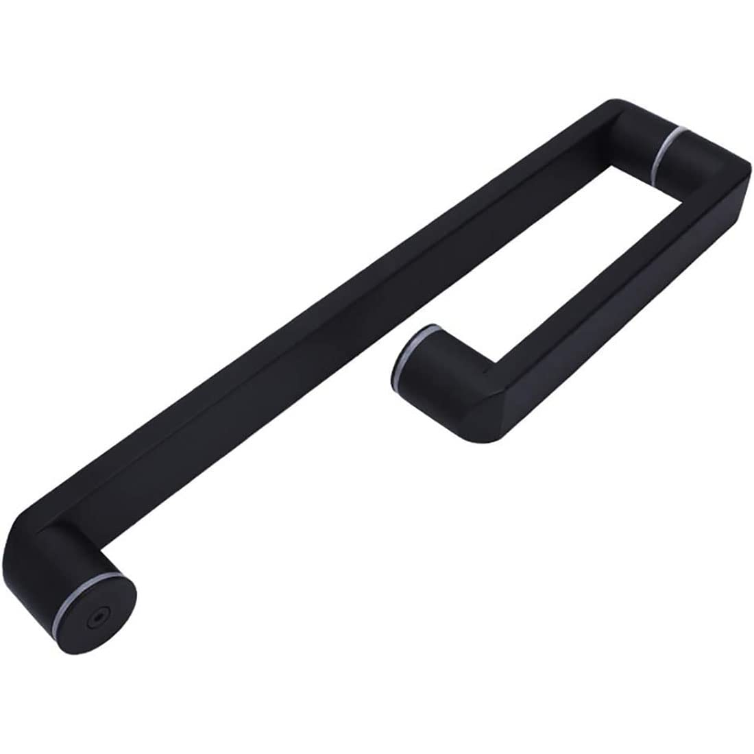 Poignée de porte push-pull noire en inox pour une ouverture fluide sans effort