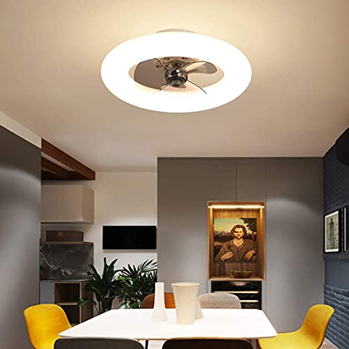 Ventilateur de plafond avec lampe LED dimmable et ventilateur invisible