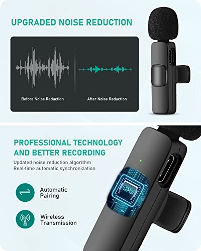 Keyoxy Wireless Lavalier Microphone, 2-In-1 Wireless Microphone For Iphone/Ipad/Android/Laptop (Android+ Iphone) #TOP4