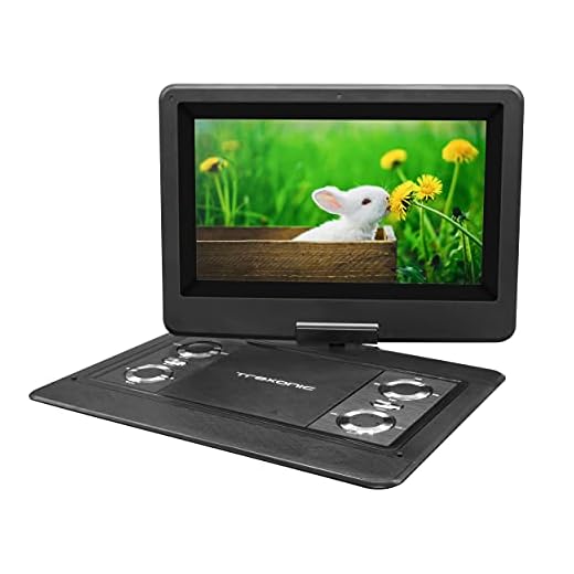 Trexonic 12.5 Inch Portable TV+DVD Player with Color TFT LED Screen and USB/HD/AV Inputs