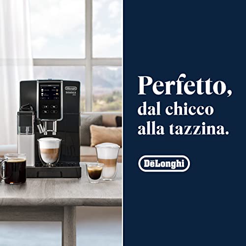 De'Longhi Dinamica Plus ECAM 370.70.B volautomatische koffiemachine met LatteCrema-melksysteem, cappuccino en espresso met één druk op de knop, 3,5 inch TFT-touchscreen, koffiepotfunctie, zwart - Image 4