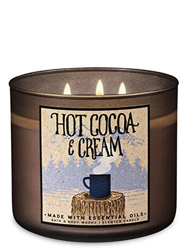 Bath and Body Works 2018 Holiday Limited Edition 3-Wick Candle (Hot Cocoa and Cream)