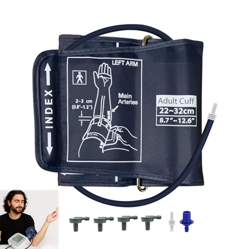 Brassard Tensiomètre de Remplacement Confortable pour Tensiometre Omron,Circonférence de Bras de 22 à 52 cm,Compatible avec la Plupart des Tensiomètres,Adultes-6...