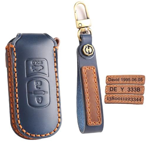 Coque de clé pour Mazda en cuir anti-choc étui protecteur contre les rayures et chutes de boîtier