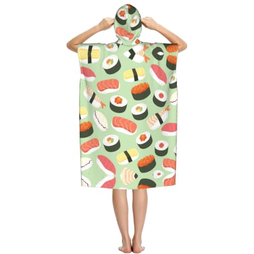 Serviette de bain microfibre légère imprimé nourriture