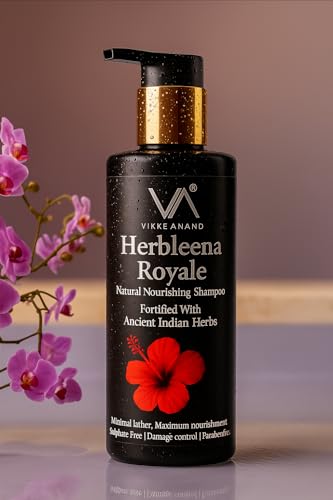Image of Herbleena Royale Natural Nourishing Shampoo by VA (VIKKE ANAND) | Damage Control Features | Sulphate & Paraben Free | Fortified With Indian Herbs | 250ml (buy 1 get1 free)