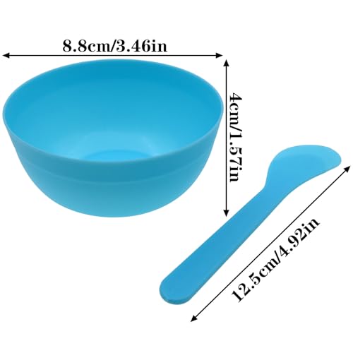 Set 8 Tazones y 8 Cucharas para Slime Azul miniatura 2