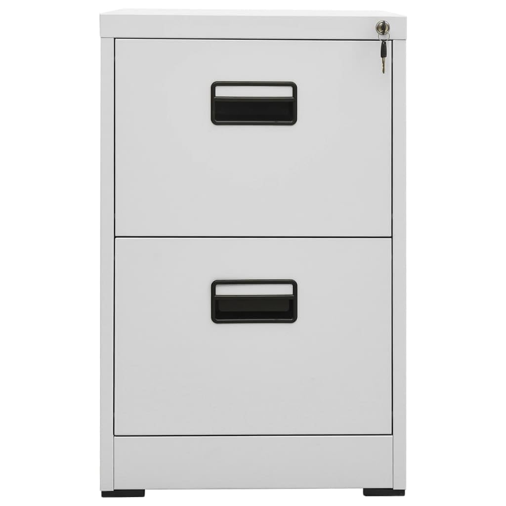 Modernen Aktenschrank mit 2 Schubladen, Schließfachschrank Büroschrank Büromöbel Metallschrank Stahlschrank Aufbewahrungsschrank für Home Office, 46 x 62 x 72,5 cm