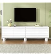 Amazon.com: Merax Stylish Thick Wavy Door TV Cabinet with