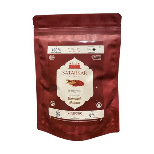 SATARKAR SPICE CO. Malvani Masala Perfect for Cooking | Ready to Use, No added colours | Rich & Strong Flavour | Pack Of 1 (250 Gm)