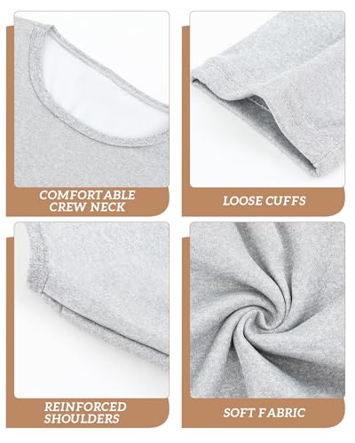 12 Pcs Mens Crewneck Fleece Lined Long Sleeve Sweatshirt Bulk Crew Neck Thermal Tops for Wholesale Donation Homeless2