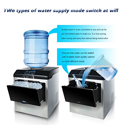 PanHuiWen EiswüRfelmaschine Klein Retro 3 Eiswürfel-Größen Ice Cube Maker Machine 25kg/24h BPA frei – Bild 6