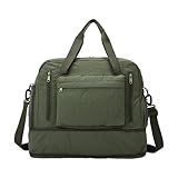 Bolsa de transporte multiusos expandible de gran capacidad, ergonómica, resistente al agua, separación en seco y húmedo para viajes cortos, espaciosas bolsas de viaje, Green