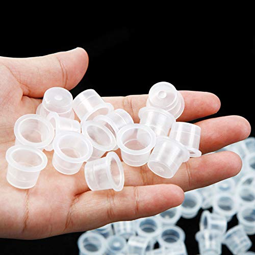 Jconly Ink Caps - 300Pcs Mixed Disposable Plastic Pigment Ink Caps Cups(Small#8,Medium#11,Large#15) … ……