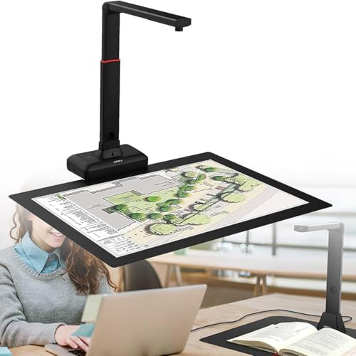 Image of A2 Overhead Scanner for Large Format Documents & Books, 23MP High Resolution, Book Double Pages Smoothing & Split Auto Scanning, Compatible with Windows & macOS