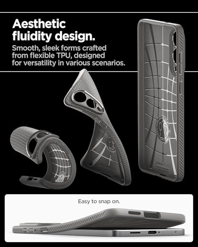 Image of Spigen for Galaxy S25 Edge Case, Liquid Air [No Magnet Ring] [Military-Grade Protection] - Marble Gray