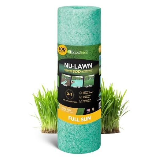 Grotrax Biodegradable Grass Seed Mat - 100 SQFT Bermuda Rye - Grass Seed and Fertilizer for Lawns, Dog Patches & Shade - Just Roll, Water & Grow - No Fake or Artificial Grass