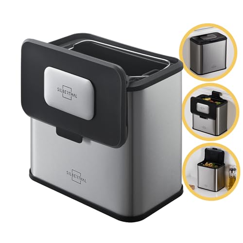 SILBERTHAL Cubo residuos orgánicos 4l - Cubo Compost con Tapa par...
