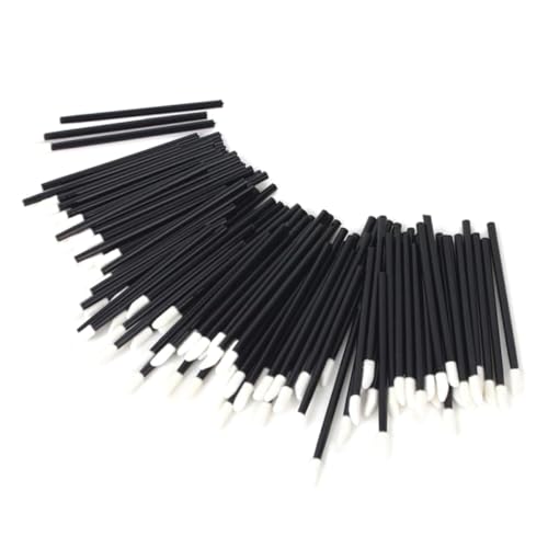 FRCOLOR 50個使い捨てリップアプリケーター 口紅リップグロス用スポンジヘッド付き メイクアップツール 携帯便利 唇への均一塗に適した