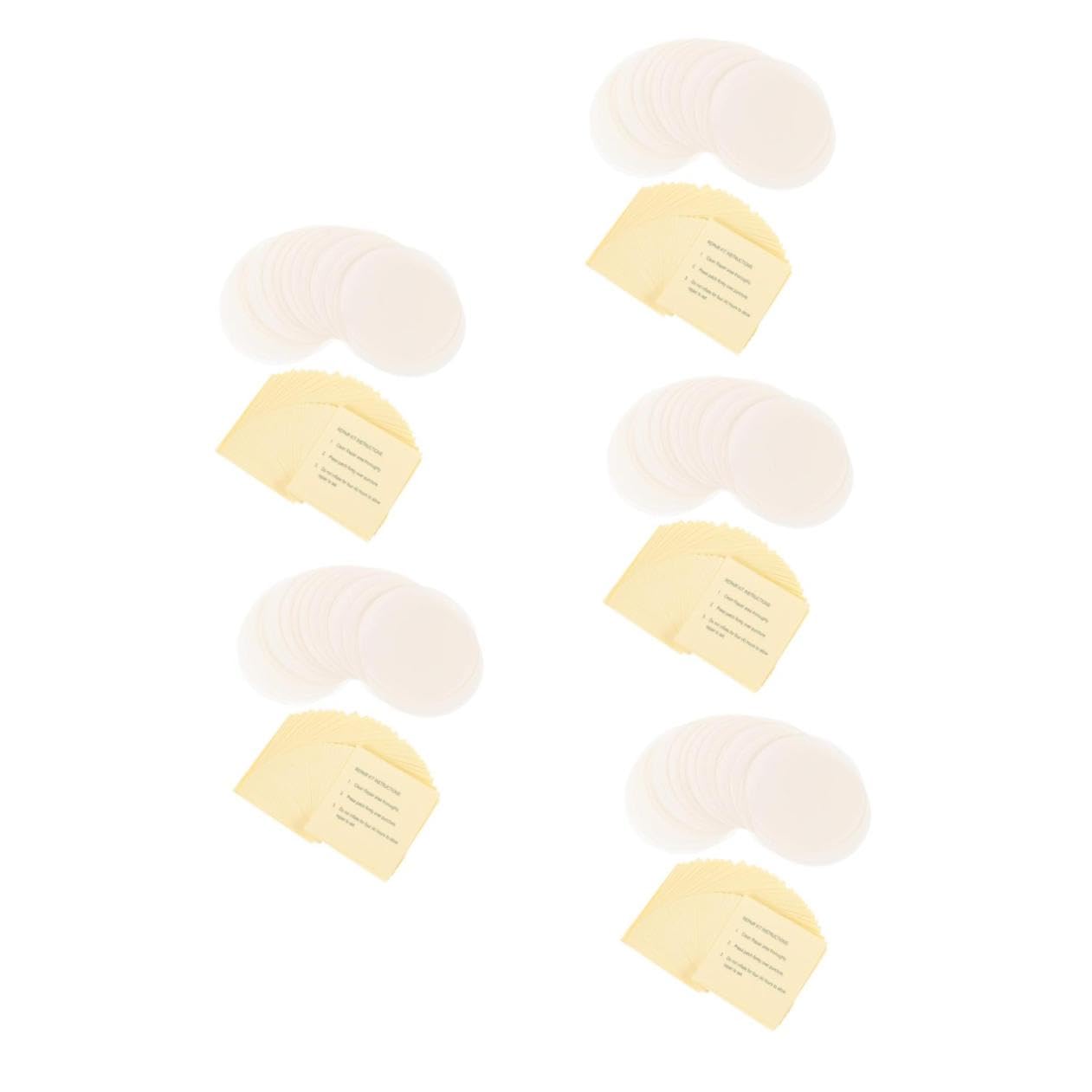 Toddmomy 300pièces Patches De Réparation Auto-adhésifs pour Anneaux De Natation Gonflables Kit Étanche Ronds Carrés pour Flotteurs Bateaux Et Matelas Gonflables