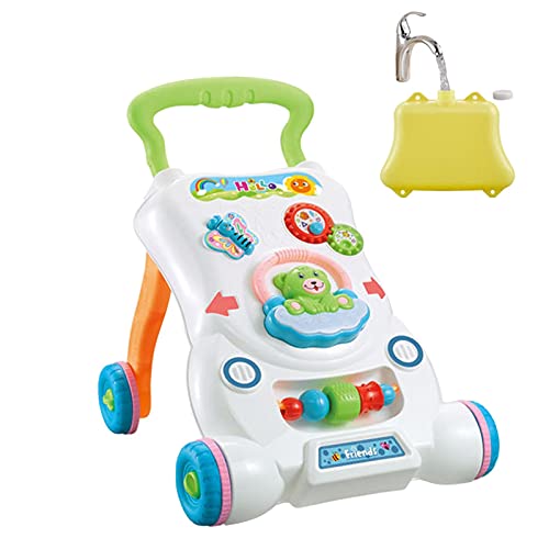 shopparadise ベビーウォーカー 手押し車 学習ウォーカー 知育玩具 歩行練習 歩行器 アクティビティウォーカー 水タンク付き 必要によって水の量を調節し安定性アップ 音楽とライト 赤ちゃん 知育玩具 誕生日プレゼント 出産祝い 子供 室内 おう