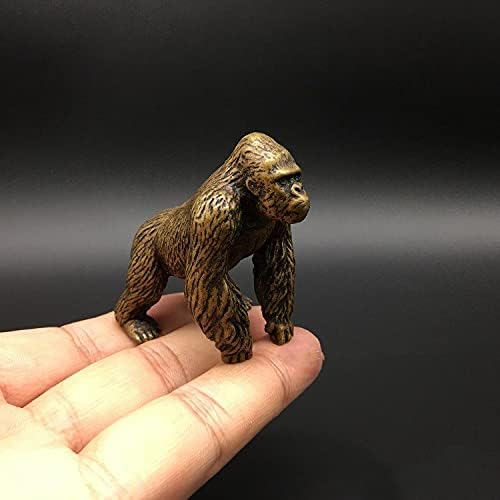 Miniatura 2 de Antiguos adornos de decoración de gorila de cobre puro estatua de latón macizo decoración de escritorio estatua artesanía