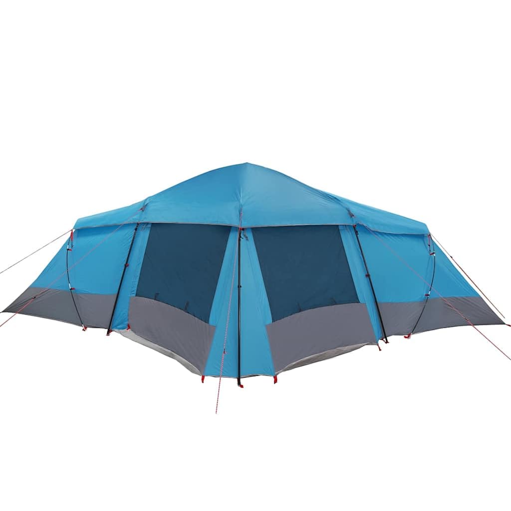 Familienzelt Grün Grau aus Polyester mit Fiberglasgestänge x x, wasserdicht, UV-beständig, mit Vorraum, Moskitonetz, doppelwandig für Camping, Festival, Outdoor
