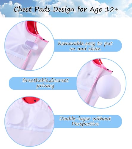 Image of Belovecol Girls Swimsuits 2Pcs Tankini Bathing Suit 4-16Y Bra Pads for 12Y+