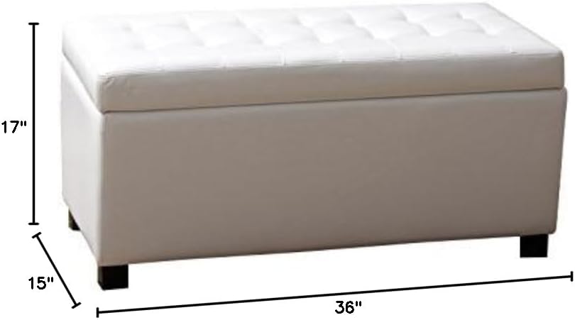 Whse of Tiffany Malm Storage Bench, White (WT-M1157 Many White)
