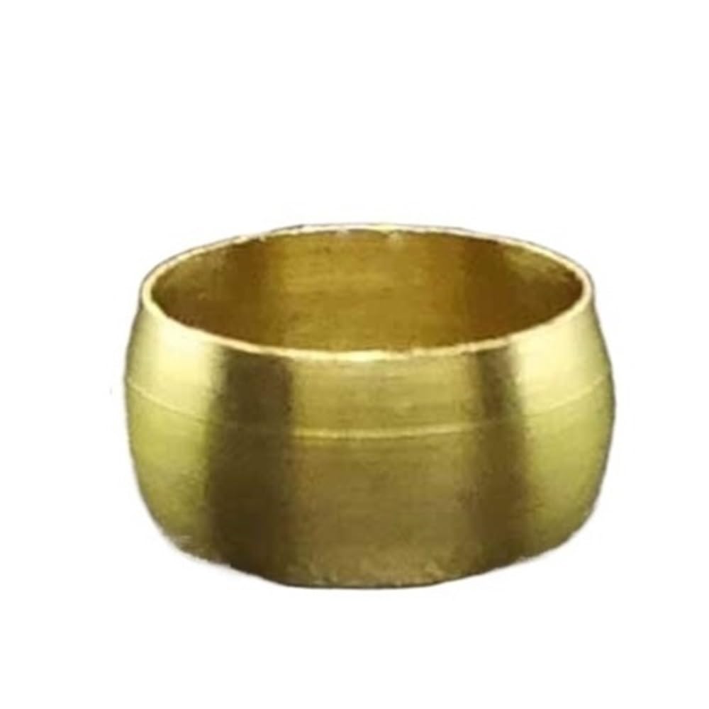 Ferrule Pipe Adapter 10pcs Brass Pipe Fitting Ferrules, OD 3 10 16mm Compression Sleeve Seal Ring, Tube Ferrule(8mm)