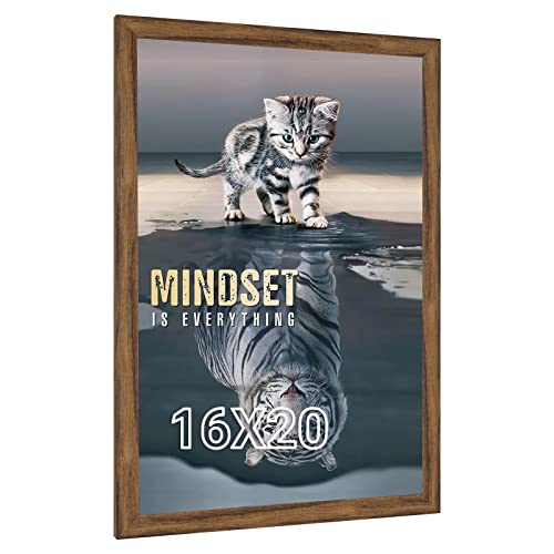 Cornice per poster, 16 x 20 cm, rustica, 50 x 40 cm, orizzontale, verticale, da appendere, grande, 40,6 x 50,8 cm, per concerti di famiglia, ritratti, anniversari, compleanni, matrimoni,