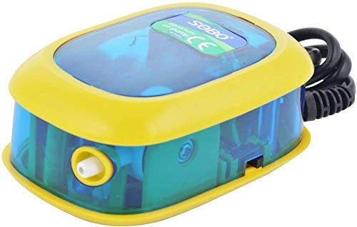 Om Traders SB-9903A Aquarium Air Pump with 1 Air Stone | 2M Air Tube ( Single Way ) | Max Output: 4.5L/Min, Pressure: 0.15Mpa. - Central Fish Aquarium