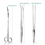 MEISO kit de 3 outils inox pour plantes de paludarium, 27 cm photo 4