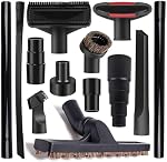 13Pcs Universal Vacuum Attachment Kit 1-1/4" Vacuum Hose Adapter Wet Dry Plastic Vacuum Cleaners Accessories with Extension Wand Horse Hair Brush Flexible Crevice Tool Adapter for Shop Vac Attachment