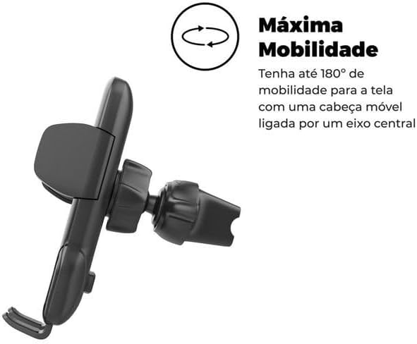 Gshield Suporte Veicular Universal para Celular com Haste de Ventosa e Clip para Ar Condicionado, Tank Dinamic