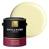 EVOLVE Signature Collection Luxury Interior Paint & Primer, Eggshell Sheen (Citrus Yellow), 1 Gallon – Premium One-Coat Coverage, Low VOC, Low Odor, Washable Finish for Walls, Ceilings & Trim
