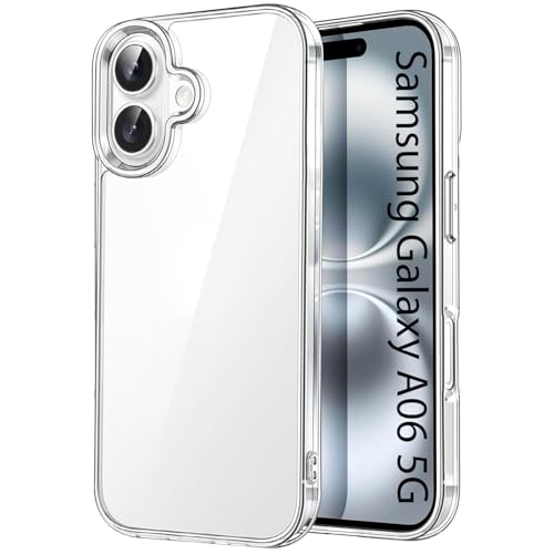 Image of KACA Clear Back Cover Case for Samsung Galaxy A06 5G |Case for Samsung Galaxy A06 5G|Shockproof Bumper TPU Protective Design- Transparent