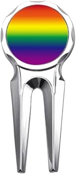 Gradient LGBT Rainbow Golf Divot Tool Golf Ball Marker Repair Tool