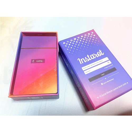 Atesswy InsTarot: 78-Card Social Lifestyle Tarot Deck | Sparkling Purple Edges | Standard Size: 4.75\" x 2.75\" (120mm x 70mm)