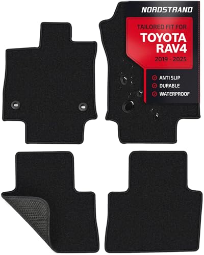 Floor Mats for Toyota RAV4 2020 2021 2022 2023 2024 2025 - Custom 3D Fit - Nylon Anti-Slip Back - Heavy Duty 22oz Carpet Mat - All Weather Car Liner Floormats for XA50 Rav 4