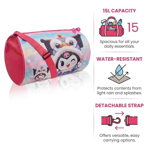 Image of Stylbase Kids Duffle Travel Bag | Durable Lightweight Polyester Sports & Gym Kids Luggage Carry Bag for Boys & Girls | Travelling Bag for Swimming, Dance, School & Weekend Trips (Multicolor, 18)