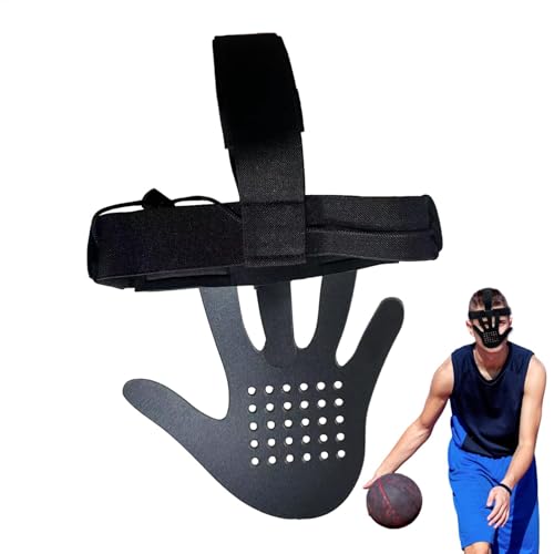 Lesunbak Máscara de entrenamiento de disparos que bloquea los ojos, máscara de baloncesto, máscara facial de baloncesto, máscara de entrenamiento de resistencia de tiro, equipo de entrenamiento de