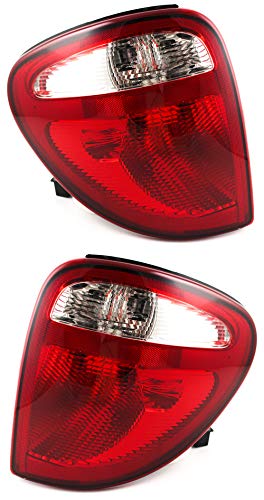 For Chrysler Town & Country | Dodge Caravan | Grand Caravan Outer Tail Light 2004 2005 2006 2007 Driver and Passenger Side Taillamp Assembly Replacement