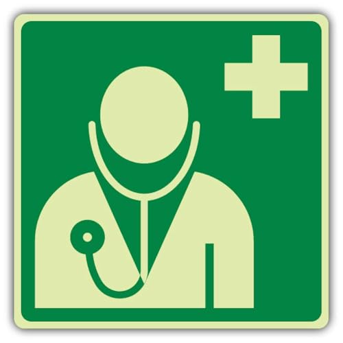 Panneau de sécurité docteur luminescent pour cabinet médical et bureau d'entreprise